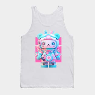 AKBLM - PASTEL STEAMPUNK MECHA KUMA | HYPER POP 3D ANIME MASCOT Tank Top